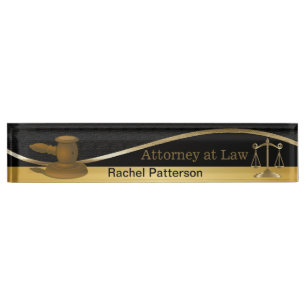 Scales of Justice Law Lawyer Nameplate