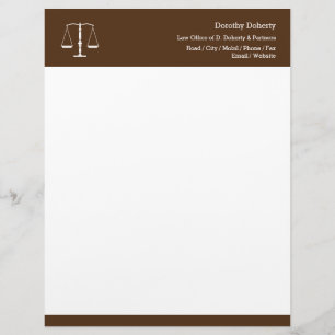 Scales of Justice LAW OFFICE Custom Letterhead