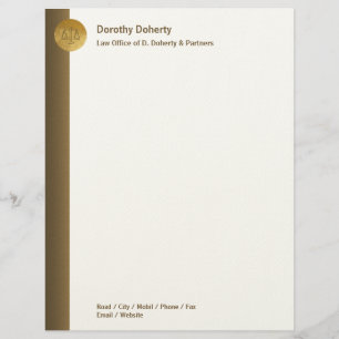 Scales of Justice LAW OFFICE Letterhead