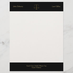 Scales of Justice LAW OFFICE Letterhead