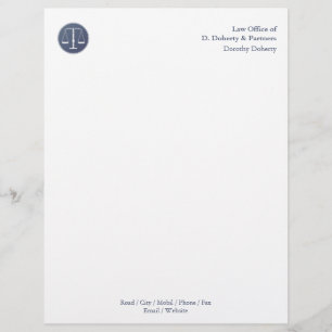 Scales of Justice LAW OFFICE Letterhead