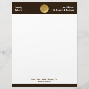 Scales of Justice LAW OFFICE Letterhead
