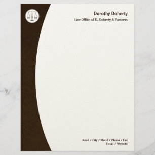 Scales of Justice LAW OFFICE Letterhead