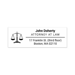 Scales of Justice Law Office Self-inking Stamp
