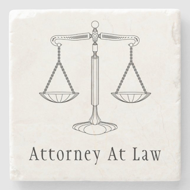 Scales of Justice | Law School Gifts Stone Coaster (Front)
