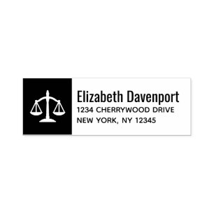 Scales of Justice Law Theme Design Self-inking Stamp