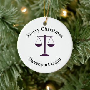 Scales of Justice Legal Services Symbol Christmas Ceramic Tree Decoration