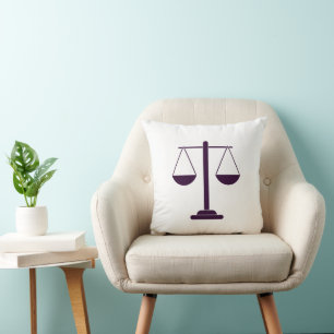 Scales of Justice Legal Services Symbol Cushion