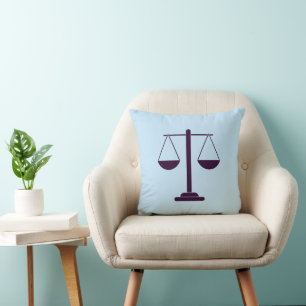 Scales of Justice Legal Services Symbol Cushion