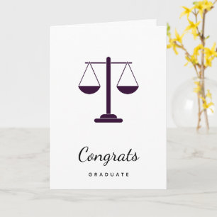 Scales of Justice Legal Services Symbol Graduation Card