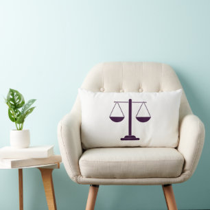 Scales of Justice Legal Services Symbol Lumbar Cushion