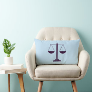 Scales of Justice Legal Services Symbol Lumbar Cushion
