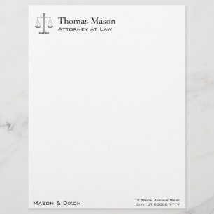 Scales of Justice Letterhead Design