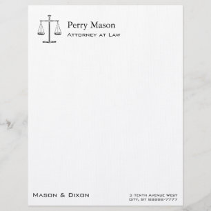 Scales of Justice Letterhead Template