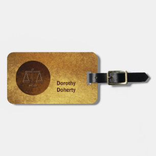 Scales of Justice Luggage Tag