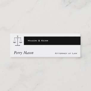 Scales of Justice Mini Business Card