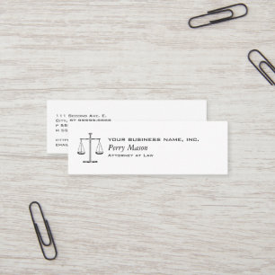 Scales of Justice Mini Business Card