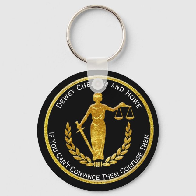 Scales of Justice Personalise Key Ring (Front)