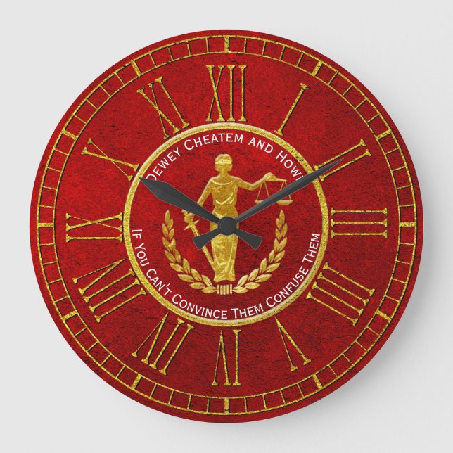 Scales of Justice Personalise Large Clock (Front)