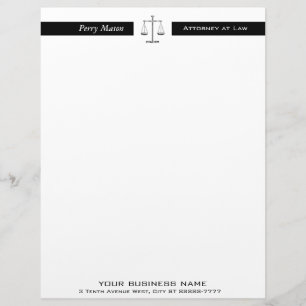 Scales of Justice Personalized Letterhead