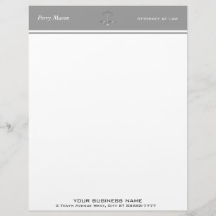 Scales of Justice Personalized Letterhead