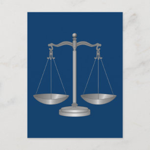 Scales of Justice Postcard