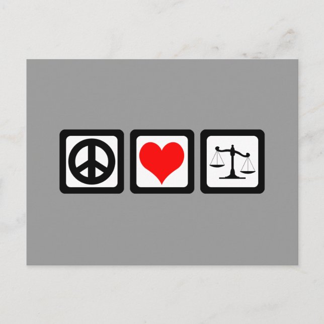 Scales of justice postcard (Front)