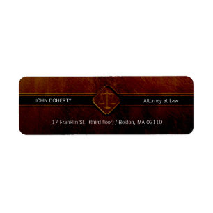 Scales of Justice   Return Address Label