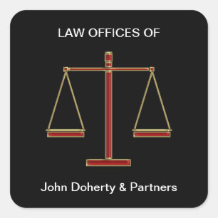 Scales of Justice - Square Sticker