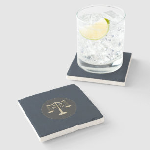 Scales Of Justice Stone Coaster