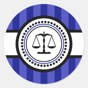 Scales Of Justice Stripes Label (Navy Blue)