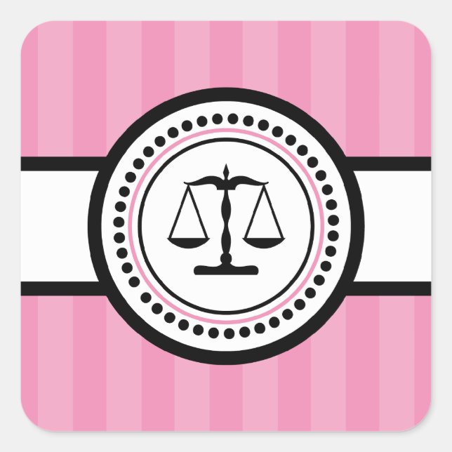 Scales Of Justice Stripes Label (Pink) (Front)