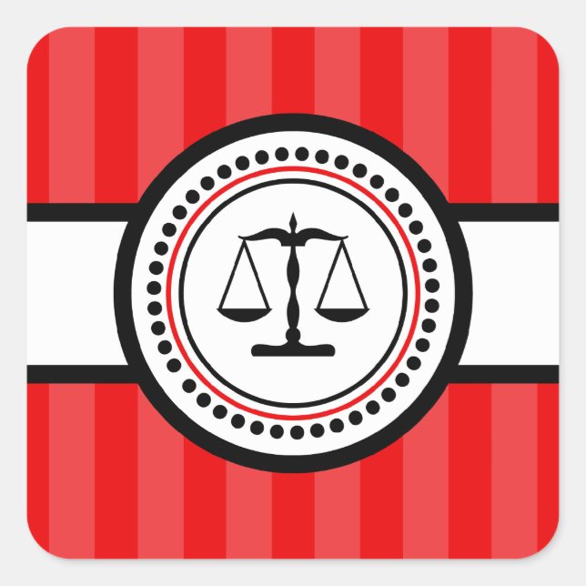 Scales Of Justice Stripes Label (Red) (Front)