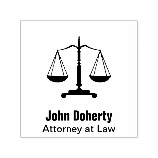 Scales of Justice Symbol | Personalizable Self-inking Stamp (Design)