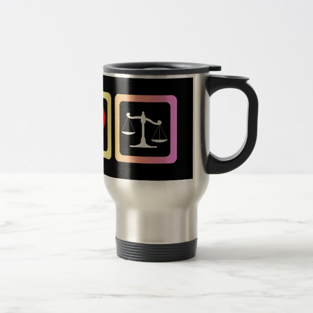 Scales of justice travel mug (Right)