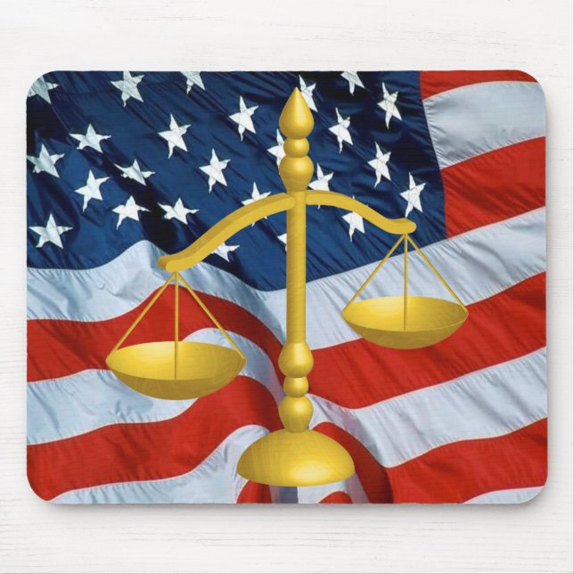 SCALES OF LAW AND JUSTICE MOUSE PAD (Front)
