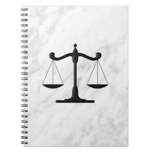 Scales on Marble Spiral Notebook
