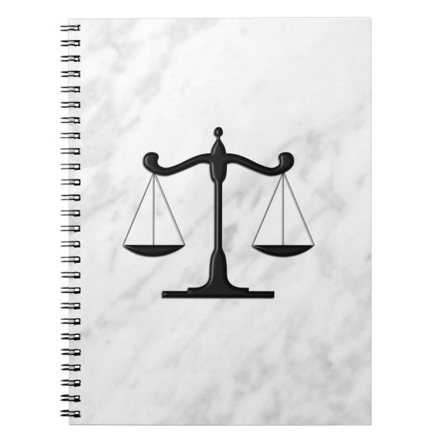 Scales on Marble Spiral Notebook (Front)