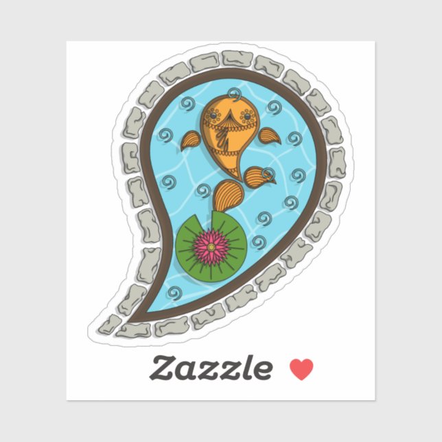 Scales the Goldfish Contour Sticker (Sheet)