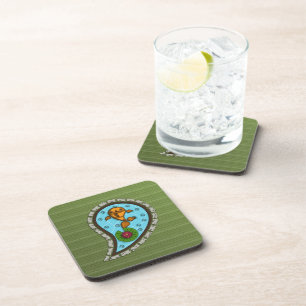Scales the Goldfish Cork Coaster