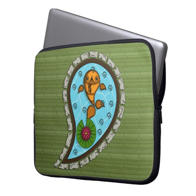 Scales the Goldfish Laptop Sleeve (Front Left)