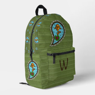 Scales the Goldfish Printed Backpack