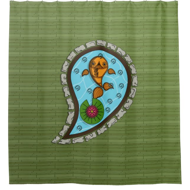 Scales the Goldfish Shower Curtain (Front)