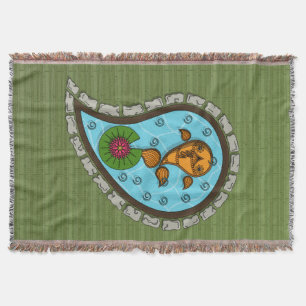 Scales the Goldfish Throw Blanket