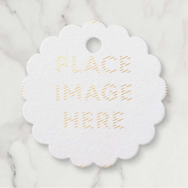 Scallop Foil Favour Tags (Front)