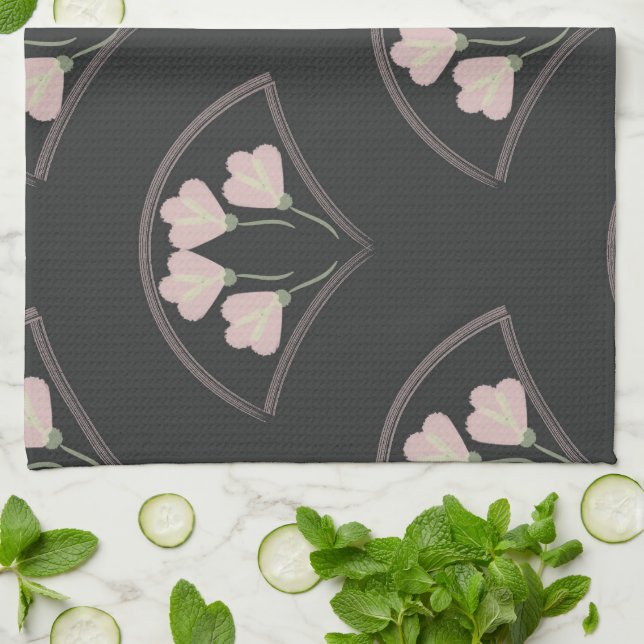 "Scallop Garden" Tea Towel (Folded)