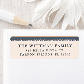 Scallop Lace Ribbon Christmas Return Address