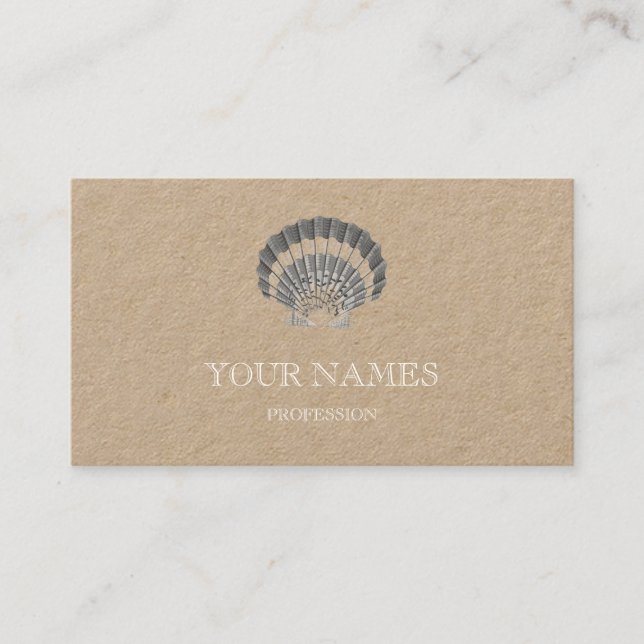 SCALLOP SEASHELL SEA AND OCEAN BUSINESS CARD (Front)