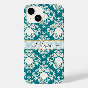 Scallop Seashell Summer Ocean Damask Beach Pattern Case-Mate iPhone 14 Case