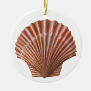 Scallop Shell Ceramic Tree Decoration
